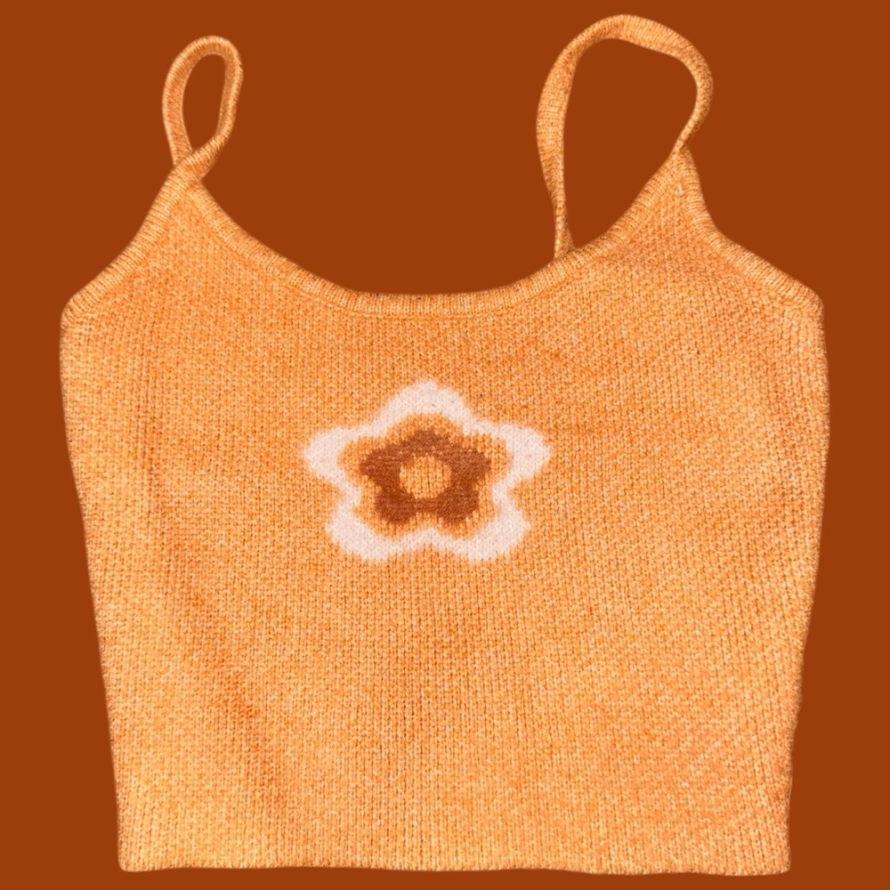 Y2K Inspired Pacsun LA Hearts Knit Flower Sweater Tank Top Women's XS